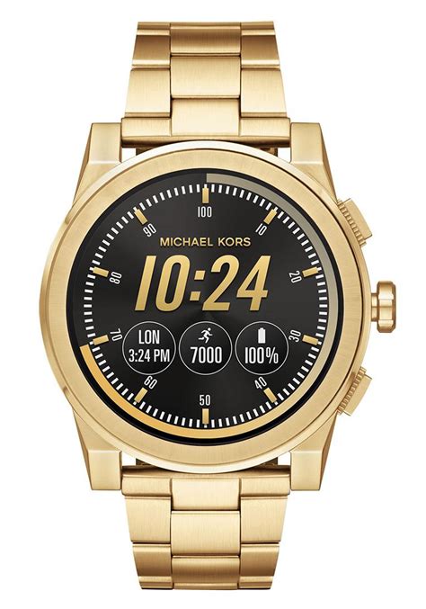 michael kors men's gold smartwatch|Michael Kors smartwatch men's black.